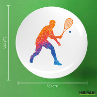 Button Squash bunte Silhouette rund