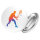 Button Squash bunte Silhouette rund