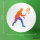 Button Squash bunte Silhouette rund