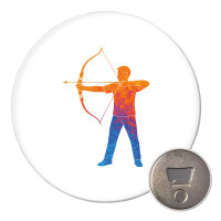 Magnet Bogenschießen bunte Silhouette 59mm...