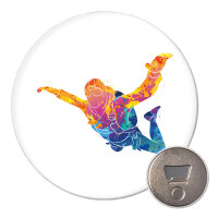 Magnet Skydiving bunte Silhouette 59mm Kühlschrankmagnet Flaschenöffner