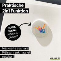 Magnet Skydiving bunte Silhouette 59mm Kühlschrankmagnet