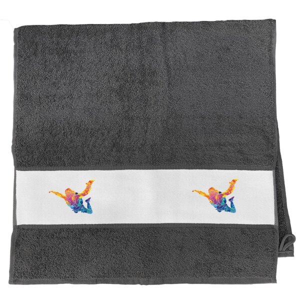 Handtuch Skydiving bunte Silhouette 50x100cm