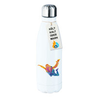 Edelstahl-Trinkflasche Skydiving bunte Silhouette 500ml Wasserflasche