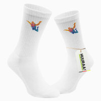 Unisex Socken Skydiving bunte Silhouette Größe 37/46 White Motiv Tennissocken