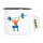 Emaille Tasse Gewichtheber Powerlift bunte Silhouette 300ml Vintage Emaille Becher