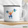 Emaille Tasse Gewichtheber Powerlift bunte Silhouette 300ml Vintage Emaille Becher