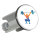 Waschbeckenstöpsel Gewichtheber Powerlift bunte Silhouette 4cm