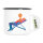 Emaille Tasse Fitness Training Bench Press bunte Silhouette 300ml Vintage Emaille Becher