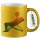 Glitzertasse Fitness Training Bench Press bunte Silhouette 330ml