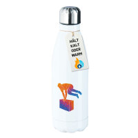 Edelstahl-Trinkflasche Parkour Freerunning bunte Silhouette 500ml Wasserflasche