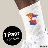 Unisex Socken Parkour Freerunning bunte Silhouette Baumwolle