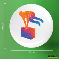 Button Parkour Freerunning bunte Silhouette