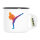 Emaille Tasse Kickboxen bunte Silhouette 300ml Vintage Emaille Becher