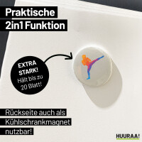 Magnet Kickboxen bunte Silhouette 59mm Kühlschrankmagnet