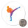 Magnet Kickboxen bunte Silhouette 59mm Kühlschrankmagnet
