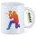 Kaffeetasse Paintball bunte Silhouette 330ml