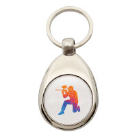 Schlüsselanhänger Paintball bunte Silhouette