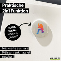Magnet Paintball bunte Silhouette 59mm Kühlschrankmagnet Flaschenöffner