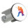 Waschbeckenstöpsel Paintball bunte Silhouette 4cm