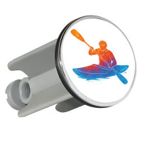 Waschbeckenstöpsel Canoeing Kajakfahren bunte...