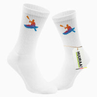 Unisex Socken Canoeing Kajakfahren bunte Silhouette Größe 37/46 White Motiv Tennissocken