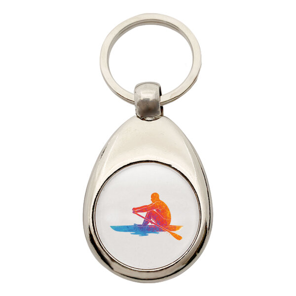 Schlüsselanhänger Rudern bunte Silhouette