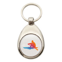 Schlüsselanhänger Rudern bunte Silhouette