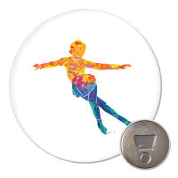 Magnet Eiskunstlauf bunte Silhouette 59mm...