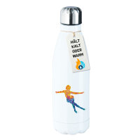 Edelstahl-Trinkflasche Eiskunstlauf bunte Silhouette 500ml Wasserflasche