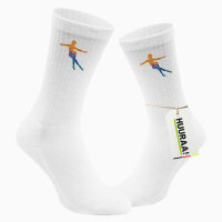 Unisex Socken Eiskunstlauf bunte Silhouette 37/41 Baumwolle