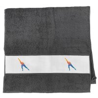 Handtuch Eisschnelllauf bunte Silhouette 50x100cm