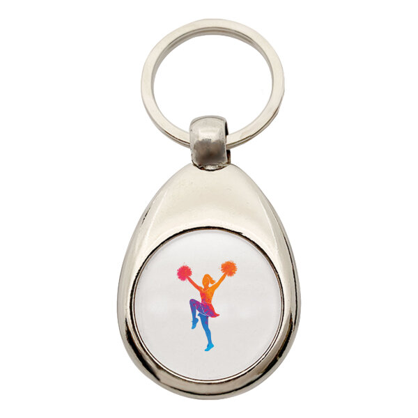 Schlüsselanhänger Cheerleading bunte Silhouette
