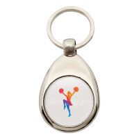 Schlüsselanhänger Cheerleading bunte Silhouette