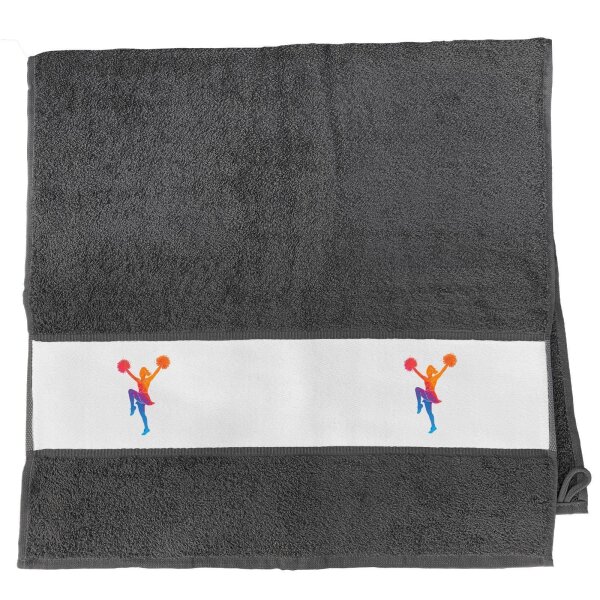 Handtuch Cheerleading bunte Silhouette 50x100cm