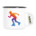Emaille Tasse Inline Skating bunte Silhouette 300ml Vintage Emaille Becher
