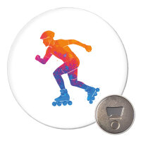 Magnet Inline Skating bunte Silhouette 59mm...