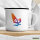 Emaille Tasse Windsurfen bunte Silhouette 300ml Vintage Emaille Becher