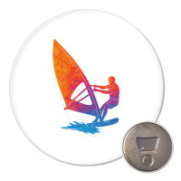 Magnet Windsurfen bunte Silhouette 59mm Kühlschrankmagnet
