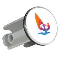 Waschbeckenstöpsel Windsurfen bunte Silhouette 4cm...
