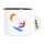 Emaille Tasse Kitesurfen bunte Silhouette 300ml Vintage Emaille Becher