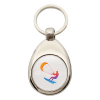 Schlüsselanhänger Kitesurfen bunte Silhouette