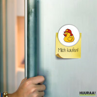 Magnet Quietscheente Feuerwehr Comic Gummiente 59mm...