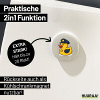 Magnet Quietscheente Polizei Comic Gummiente 59mm Kühlschrankmagnet