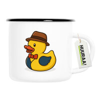 Emaille Tasse Quietscheente Verkauf Comic Gummiente 300ml Vintage