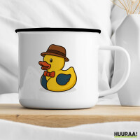 Emaille Tasse Quietscheente Verkauf Comic Gummiente 300ml Vintage