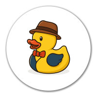 Aufkleber Quietscheente Verkauf Comic Gummiente 10cm