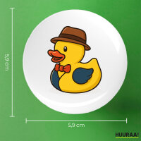 Button Quietscheente Verkauf Comic Gummiente rund
