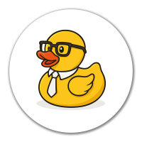 Aufkleber Quietscheente Büro Comic Gummiente 10cm