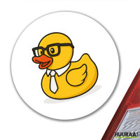 Aufkleber Quietscheente Büro Comic Gummiente 10cm